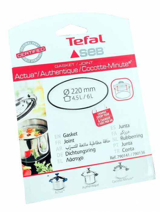 Joint cocotte inox SEB AUTHENTIQUE INOX 4,5L
AUTHENTIQUE INOX 6L - Type : J05 Joint cocotte inox SEB AUTHENTIQUE INOX 4,5L
AUTHENTIQUE INOX 6L - Type : J05