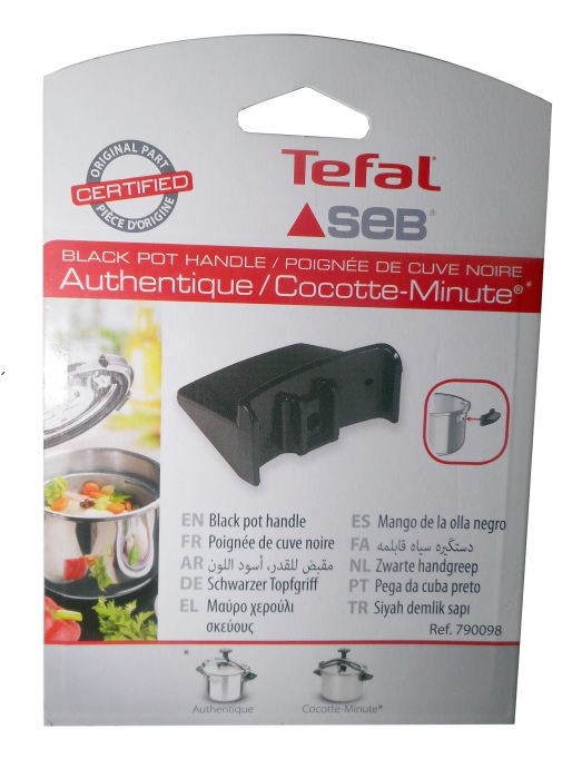 Poignée noire pour cocotte SEB AUTHENTIQUE ALUMINIUM 8L Poignée noire pour cocotte SEB AUTHENTIQUE ALUMINIUM 8L