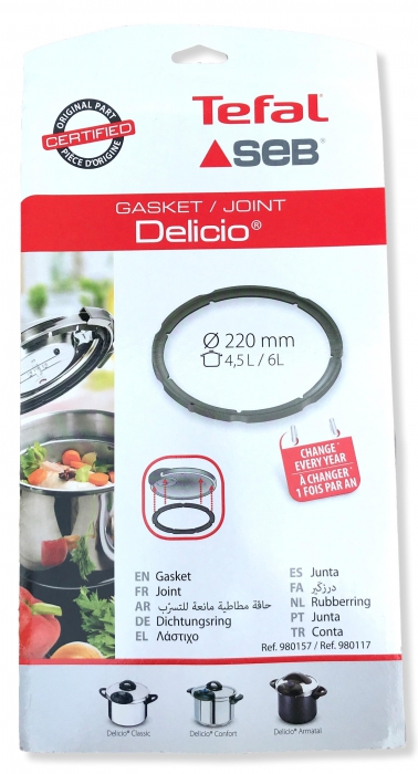 Seb Joint pour autocuiseur inox delicio 4,5l-6l-7,5l diamètre