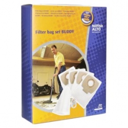LOT DE 4 SACS POLYESTER aspirateur NILFISK BUDDY 18