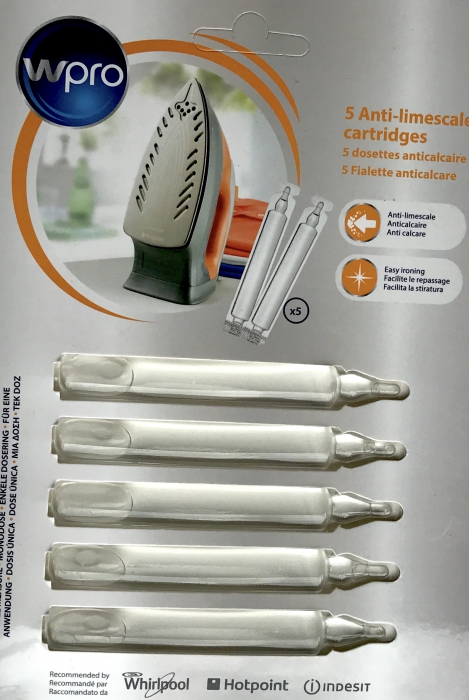 5 dosettes anti-calcaire fer à repasser et centrale vapeur