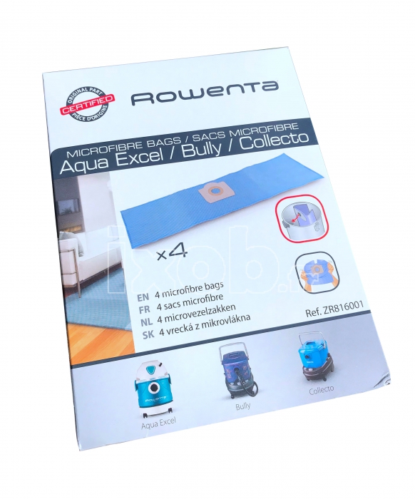 4x sacs microfibre d'origine aspirateur ROWENTA COLLECTO LAVEUR