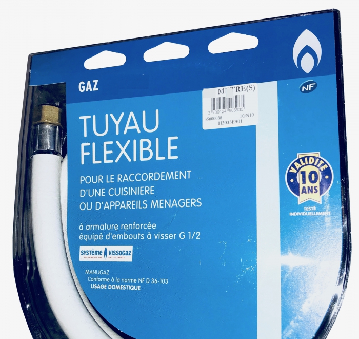 Tuyau gaz naturel 2m - Validité 10 ans