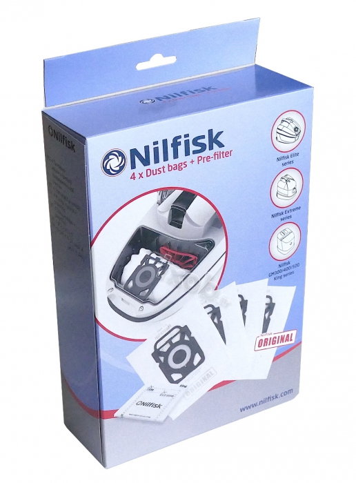4 sacs d'origine aspirateur NILFISK EXTREME X 300 C