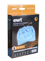 2 pochettes bleues filtrantes aspirateur AQUAVAC NTP PRO 30