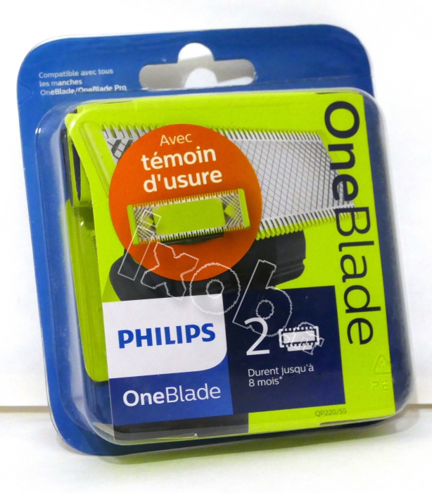 2 lames rasoir PHILIPS QP6520/20 - ONEBLADE PRO