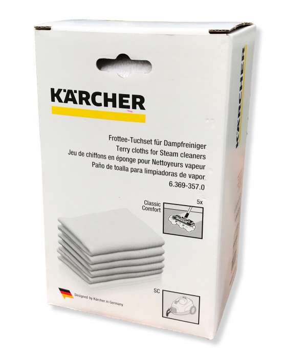 LOT DE 5 LINGETTES POUR NETTOYEUR VAPEUR KARCHER