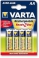 4 piles rechargeable HR6 / HR06 AA 2100 mAh - VARTA