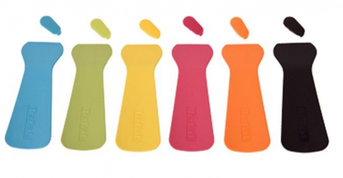 6 spatules raclette en plastique colorées
