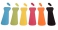 6 spatules raclette en plastique colorées