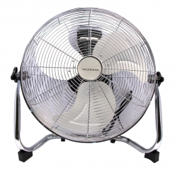 Ventilateur chromé sur sol 40cm - 100W