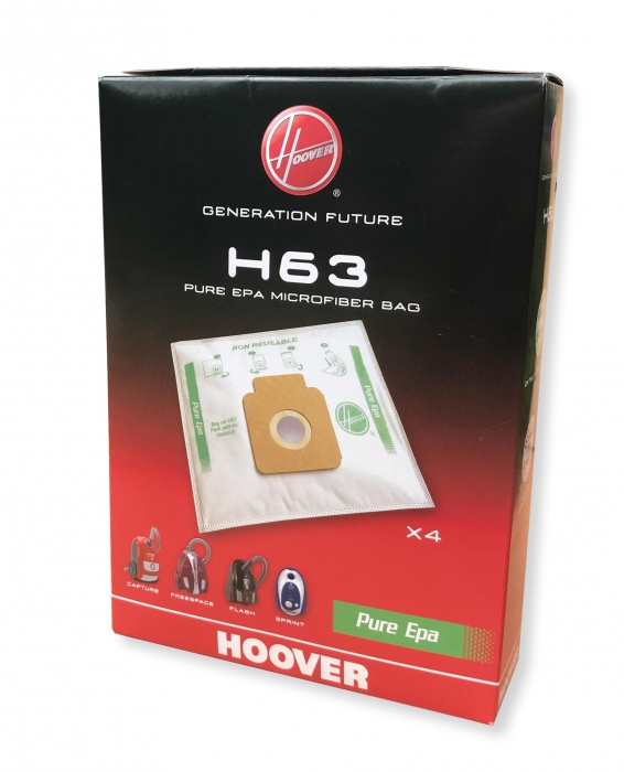 Sacs d'aspirateur pour Hoover BRAVE BV30 4 pièces, synthétique