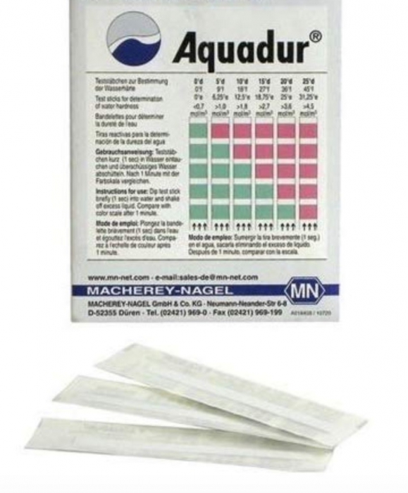 Bandelettes Aquadur (dureté de l'eau)