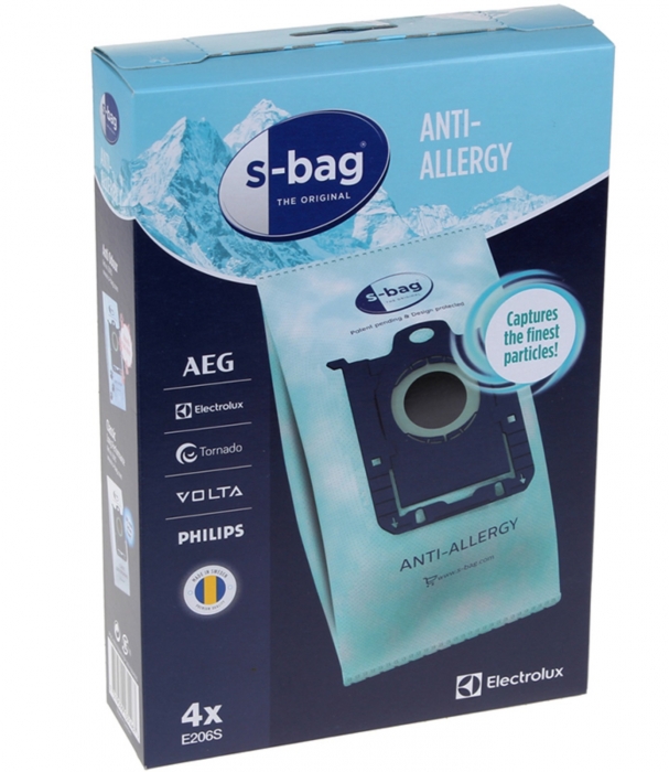 4 sacs anti-allergie aspirateur ELECTROLUX SILENT PERFORMER - ZSPGREEN