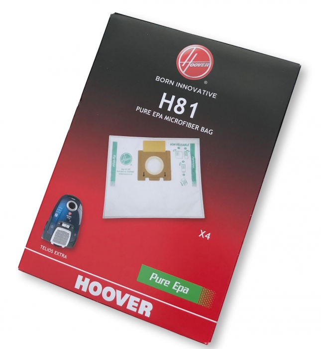 4 sacs H81 aspirateur HOOVER TX61PET - TELIOS EXTRA