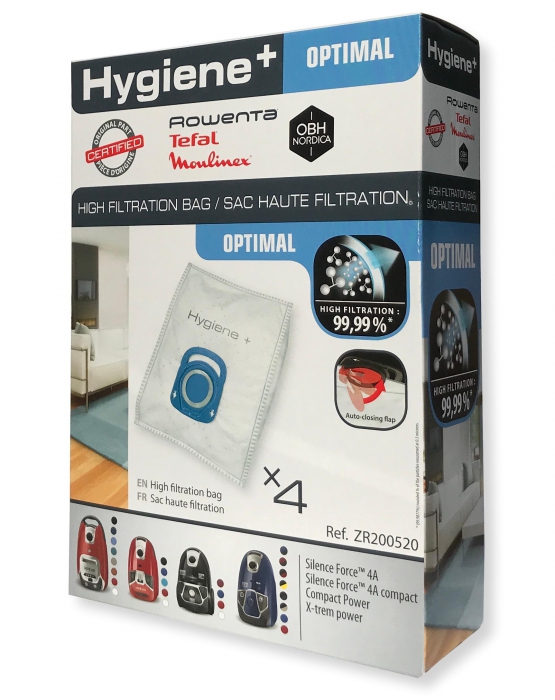 4 sacs hygiene+ aspirateur ROWENTA YY4186FE - XTREM POWER