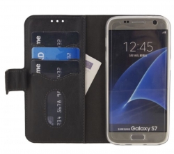 Etui portefeuille noir SAMSUNG GALAXY S7  - SM-G930F smartphone