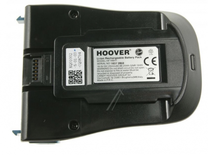 Batterie 18.5v HOOVER HF18DPT019 39400381 - H-FREE aspirateur