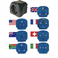 Adaptateur de voyage universel avec fusible 10A