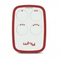 T&eacute;l&eacute;commande universelle WHY EVO 4 canaux 433,92 / 868,35 MHz blanc/rouge