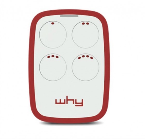 T&eacute;l&eacute;commande universelle WHY EVO 4 canaux 433,92 / 868,35 MHz blanc/rouge