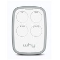 T&eacute;l&eacute;commande universelle WHY EVO 4 canaux blanc/gris