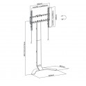 Support TV orientable sur pied pour &eacute;crans 32 &agrave; 70 pouces