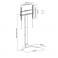 Support TV orientable sur pied pour &eacute;crans 32 &agrave; 70 pouces