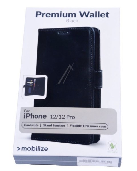 PREMIUM ETUI PORTEFEUILLE Apple iPhone 12 Pro ,NOIR