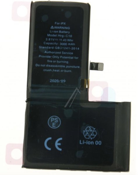 3,81V-2990MAH LI-POLYMER ACCU HAUTE CAPACITÉ POUR Apple iPhone X