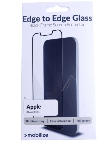 MOBILIZE PROTECTION ECRAN - BORD NOIR - Apple iPhone XR