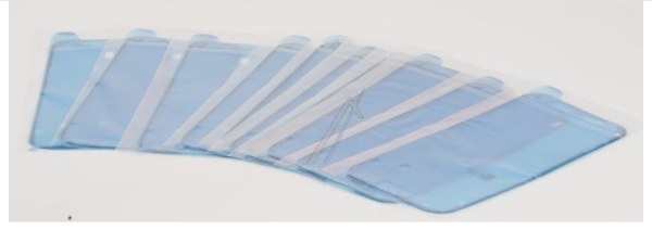 Bandes adhésives écran noires pour iPhone 16 Pro Max - lot de 10
