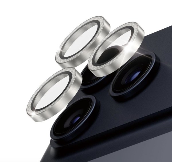 Protection caméra PanzerGlass Hoops argent pour iPhone 16 Pro