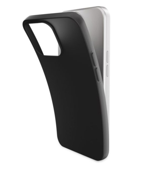 Coque caoutchouc Mobilize noir mat pour iPhone 16 Plus