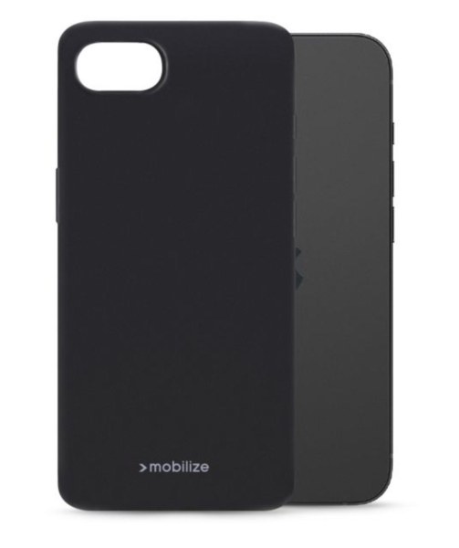 Coque caoutchouc Mobilize noir mat pour iPhone 16e