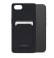 Coque caoutchouc Mobilize avec emplacement carte noir mat pour iPhone 16e