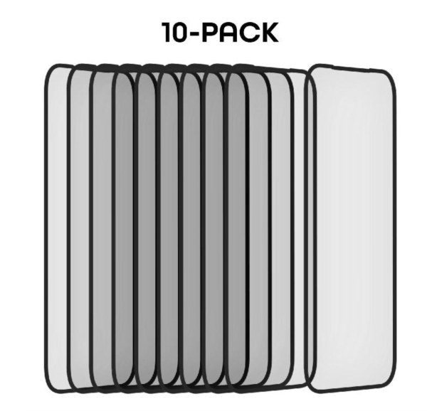 Lot de 10 protections écran X-Guard contour noir pour iPhone 16e