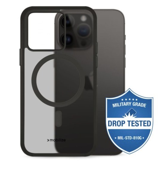 Coque Mobilize MagSafe hybride noire pour iPhone 15 Pro Max