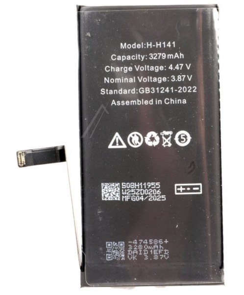 Batterie compatible 3279 mAh sans message d'erreur pour iPhone 14