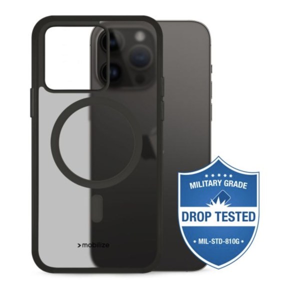 Coque hybride MagSafe noire pour iPhone 14 Pro Max
