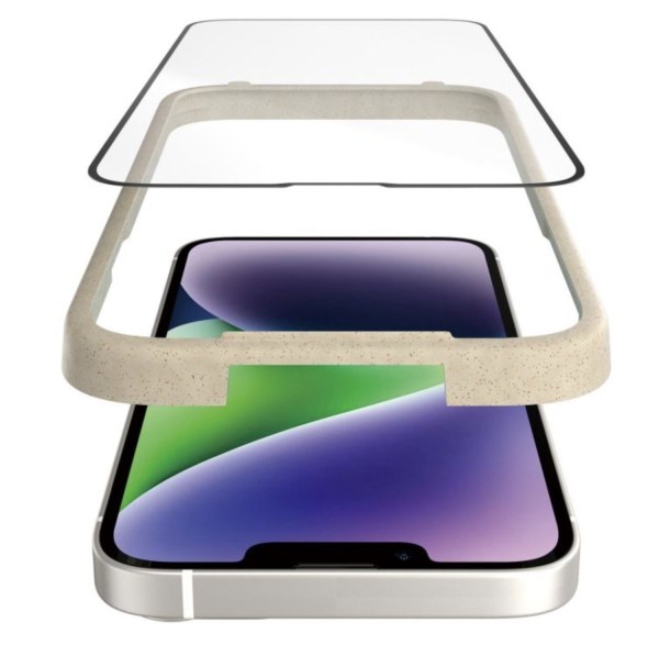 Verre protecteur &eacute;cran anti-reflet avec applicateur pour iPhone 14 Plus