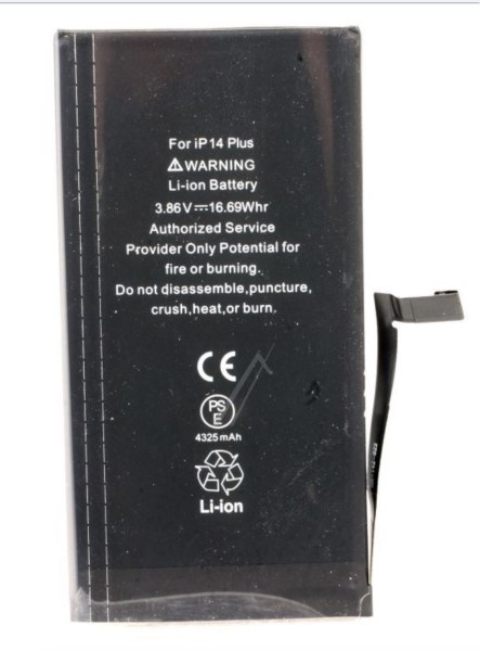 Batterie compatible 4325 mAh sans message d'erreur pour iPhone 14 Plus