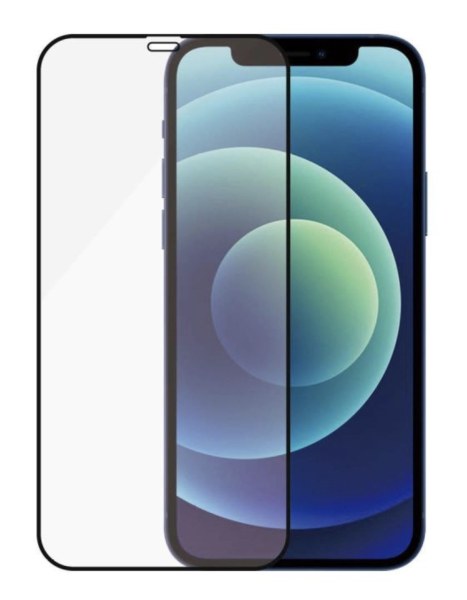 Verre protecteur d'&eacute;cran bord noir pour iPhone 12 mini