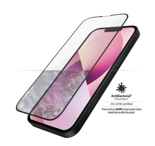 Verre protecteur &eacute;cran bord noir pour iPhone 13 mini