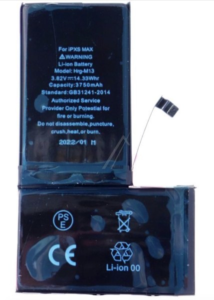 Batterie haute capacit&eacute; 3750 mAh pour iPhone XS Max