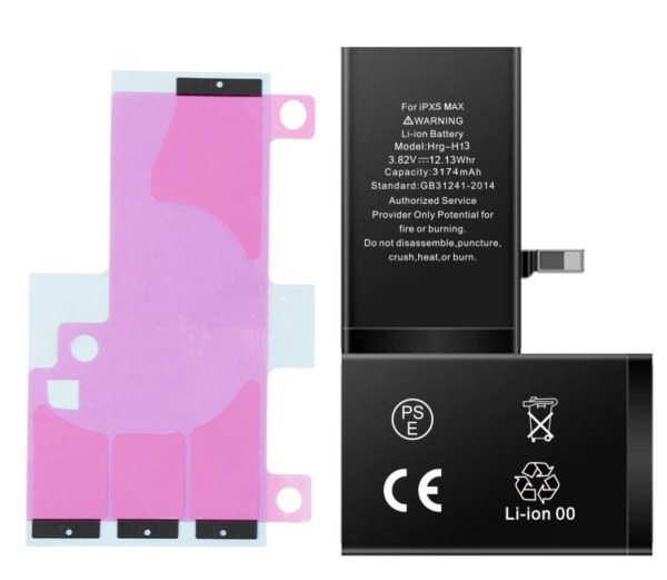 Batterie compatible 3174 mAh avec bandes adh&eacute;sives pour iPhone XS Max