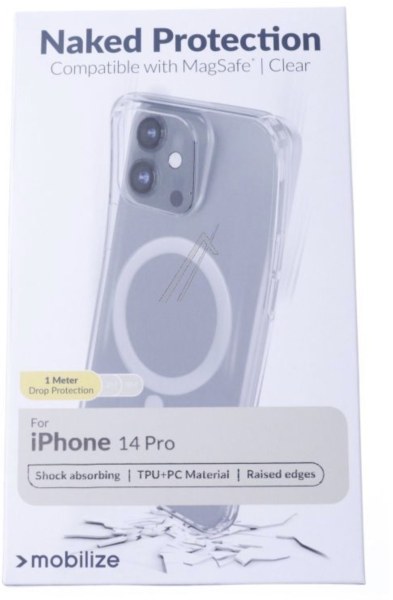 Coque renforc&eacute;e MagSafe transparente pour iPhone 14 Pro