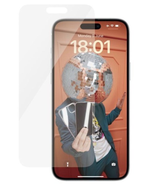 Protection &eacute;cran PanzerGlass Classic Fit pour iPhone 15 Plus