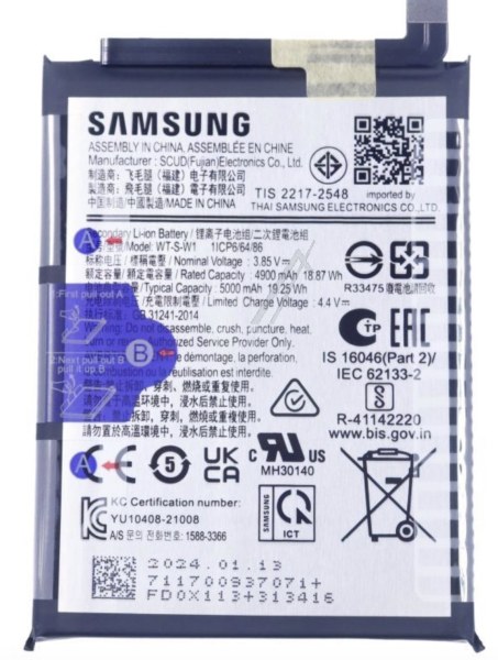 Batterie originale WT-S-W1 pour Galaxy A14 5G - SM-A146B