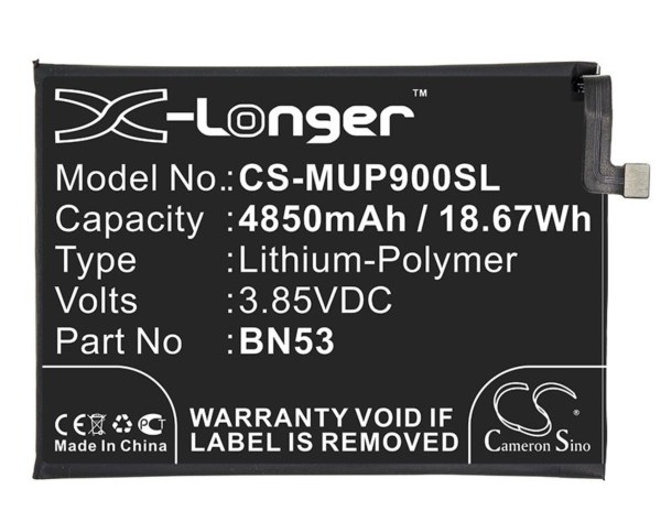 Batterie compatible BN53 4850 mAh pour Xiaomi Redmi Note 10 Pro